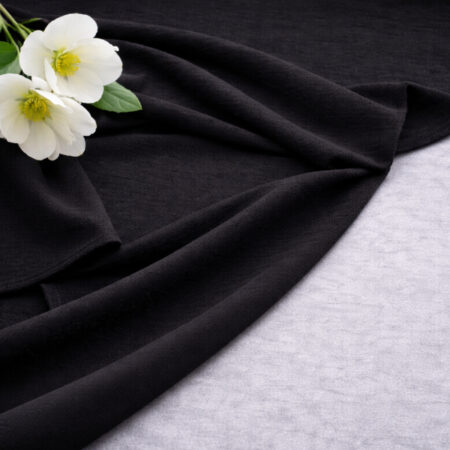 Трикотаж маечный тонкий (SUPREM IMPRIM135/150), 2 м, черный