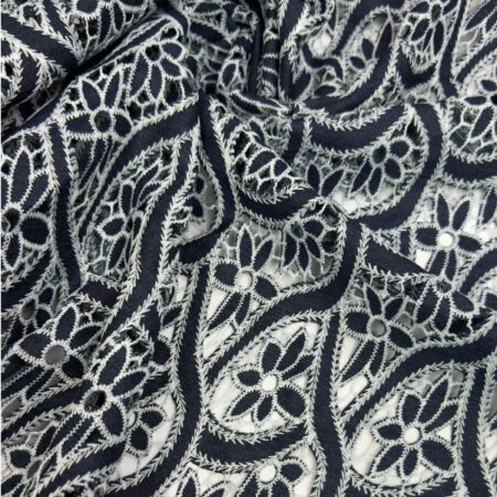 Джинс крупная вышивка 3876, 80%Cotton 20%PA