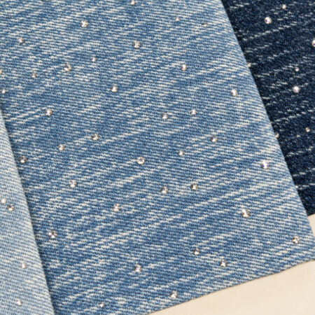 Джинс стразы 5093, 80%Cotton 20%PA №2 голубой
