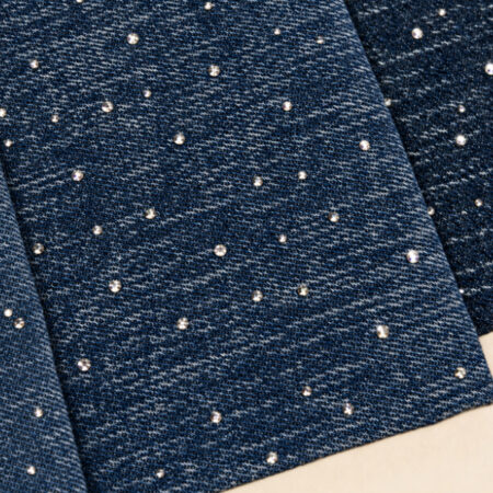 Джинс стразы 5093, 80%Cotton 20%PA №4 синий